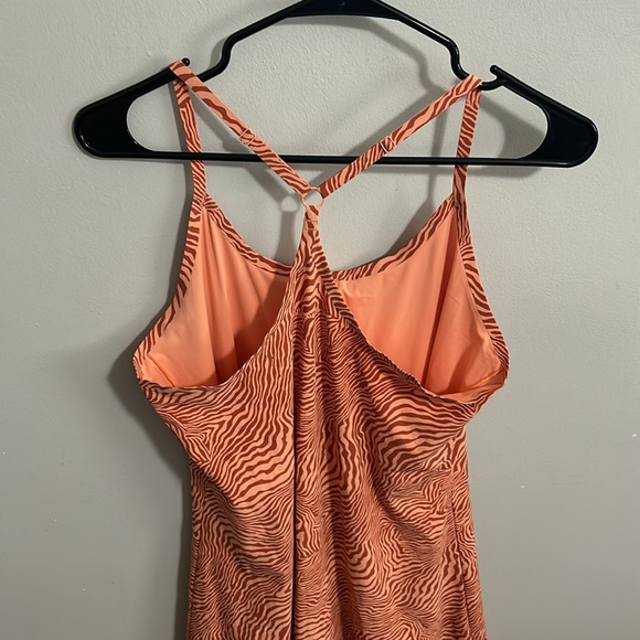 Outdoor Voices Exercise Dress Orange Animal Zebra Print Workout Dress - Picture 6 of 6